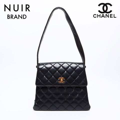 シャネル CHANEL 5番台 マトラッセ ココマーク ショルダーバッグ ブラック WS9411