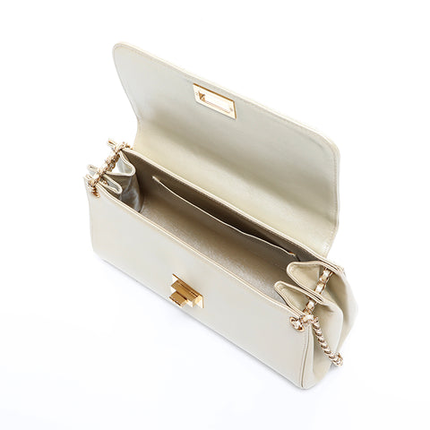 CHANEL 7th series 2.55 Matelasse Chain Shoulder Bag gold WS9412