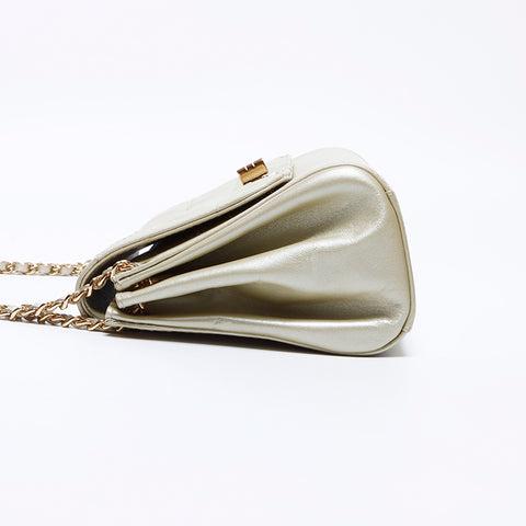 CHANEL 7th series 2.55 Matelasse Chain Shoulder Bag gold WS9412