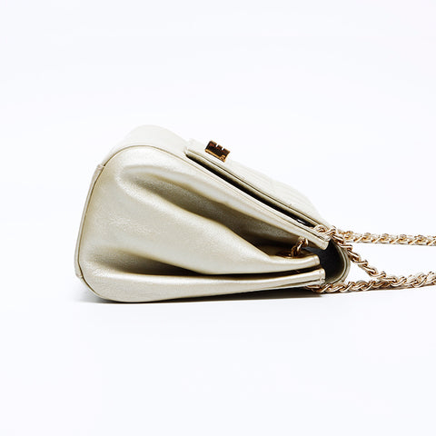 CHANEL 7. Serie 2.55 Matelasse Chain Umhängetasche Gold WS9412
