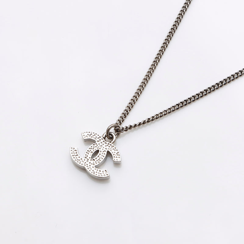 シャネル CHANEL C11V ココマーク ラインストーン ネックレス シルバー
