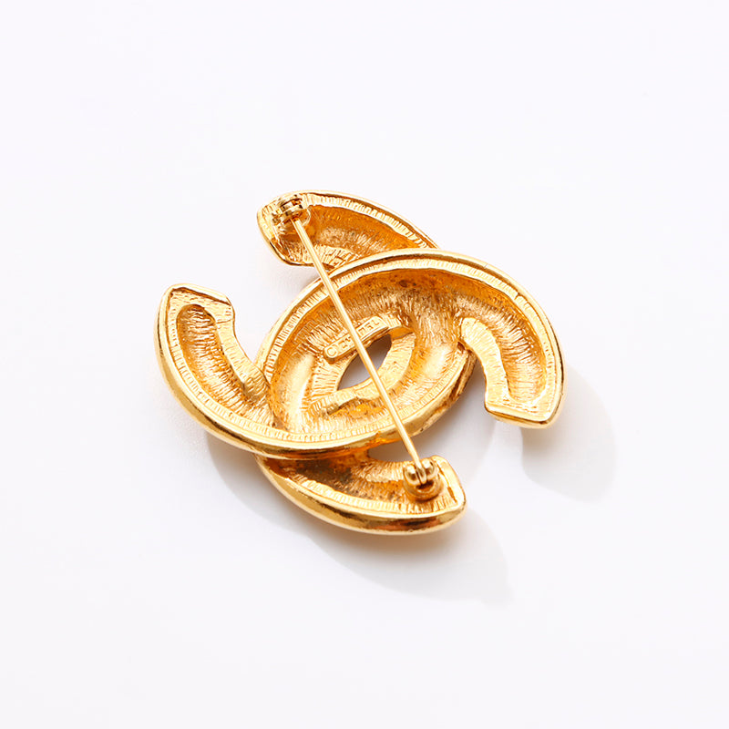 美品【シャネル】ココマーク マトラッセ ブローチ シャネル CHANEL 1970s ココマーク マトラッセ ブローチ