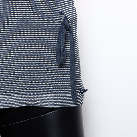 Chanel Chanel à rayures à manches courtes à manches courtes Navy WS9431