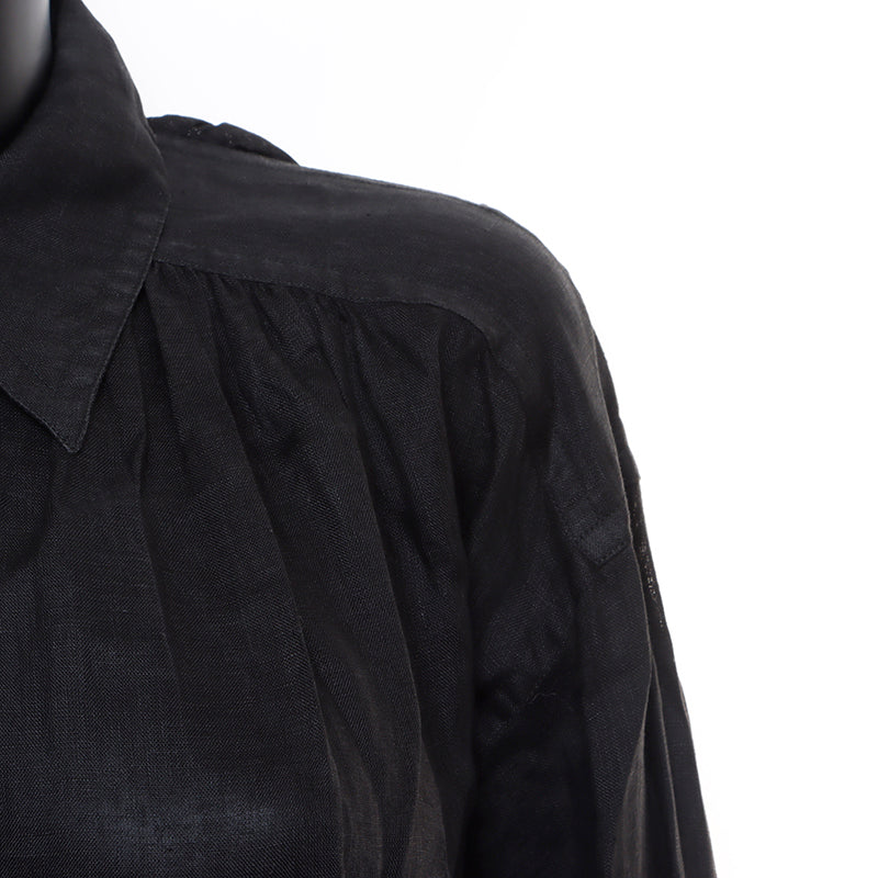 シャネル CHANEL リネン ココマークボタン シルバー オーバーサイズ