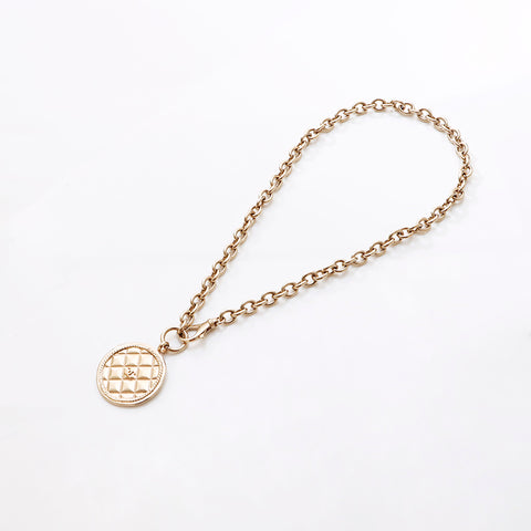 CHANEL B15K COCO Mark Medal Chain Necklace gold WS9442
