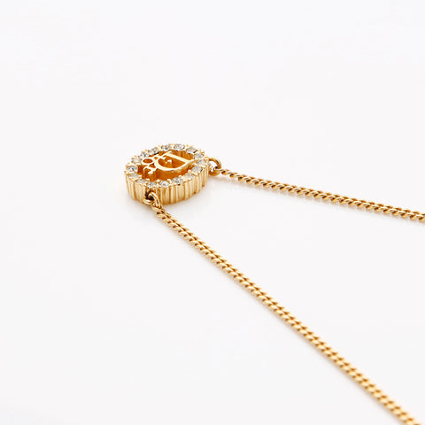 Christian Dior Vintage rhinestones Necklace gold WS9457
