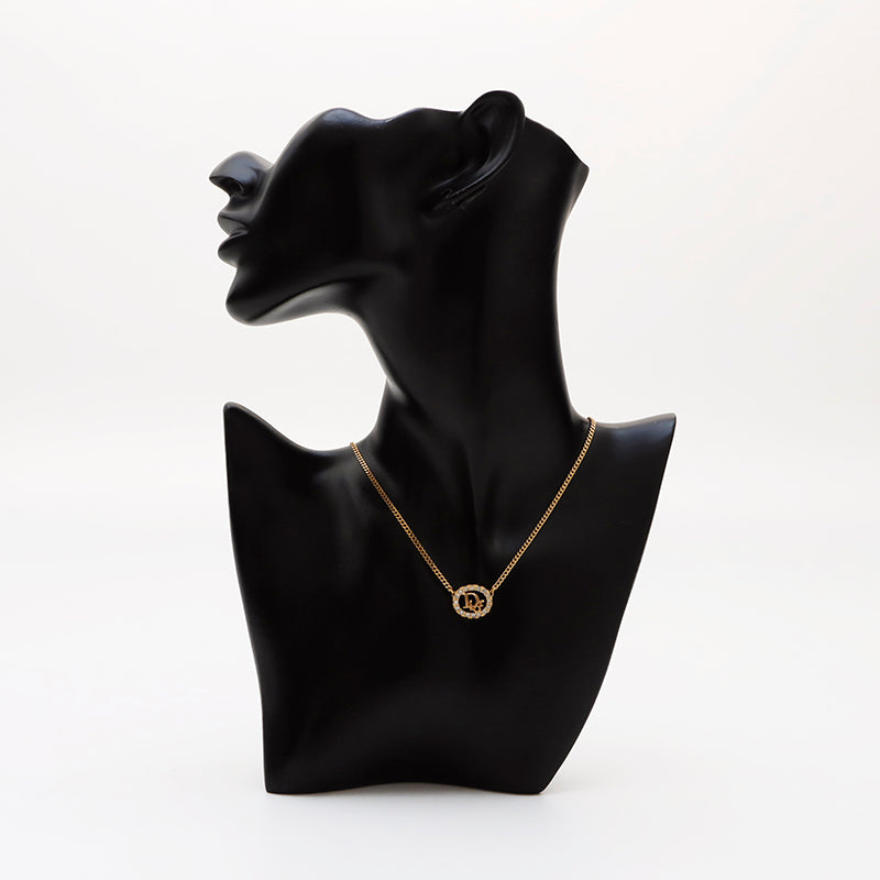 ［希少　極美品］ディオール　3連　ロングネックレス　チェーン　ラインストーン Cream dot. 選べる3タイプ ネックレス ロングネックレス 金属