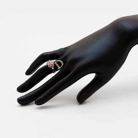 Christian Dior Vintage -Strassgröße 9 Ring Silber WS9462