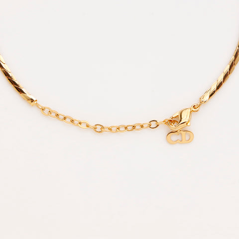 基督教Dior复古水钻项链金WS9463