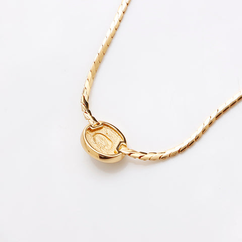 基督教Dior复古水钻项链金WS9463