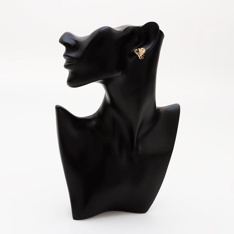 基督教Dior复古水钻心耳环金WS9466