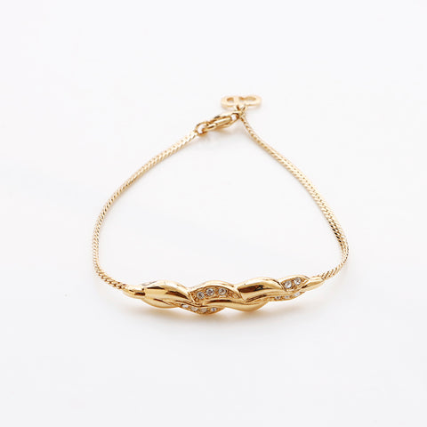 基督教Dior复古水钻手链金WS9467