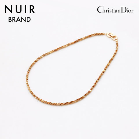 クリスチャンディオール Christian Dior ヴィンテージ CDロゴ ネックレス ゴールド WS9468