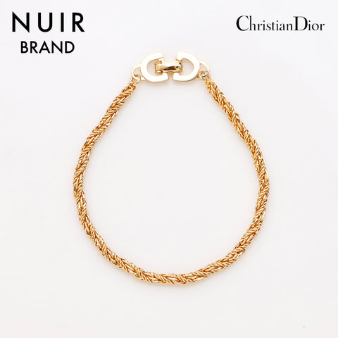 クリスチャンディオール Christian Dior ヴィンテージ CDロゴ ブレスレット ゴールド WS9469