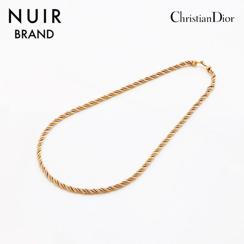 クリスチャンディオール Christian Dior ヴィンテージ CDロゴ ネックレス ゴールド WS9473