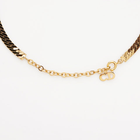 基督教Dior复古水钻项链金WS9474