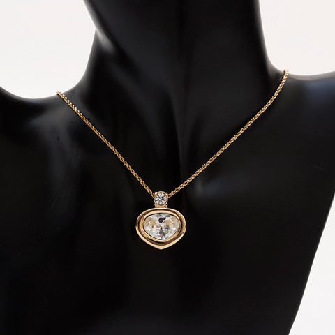 基督教Dior复古水钻项链，金WS9476