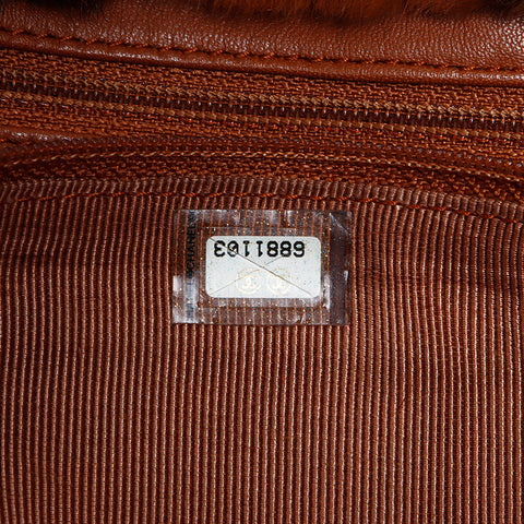 Chanel Chanel Nr. 6 Pelzketten Umhängetasche brauner WS9483