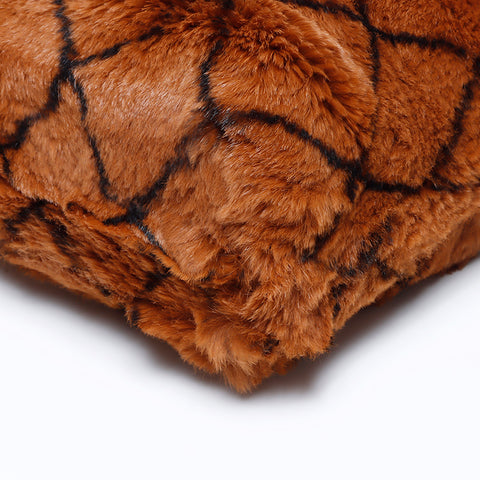 Chanel Chanel Nr. 6 Pelzketten Umhängetasche brauner WS9483