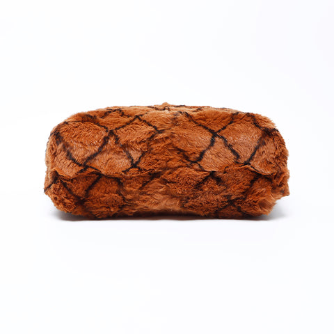 Chanel Chanel Nr. 6 Pelzketten Umhängetasche brauner WS9483