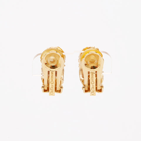 克里斯蒂安·迪奥（Christian Dior）复古耳环金黄金WS9495