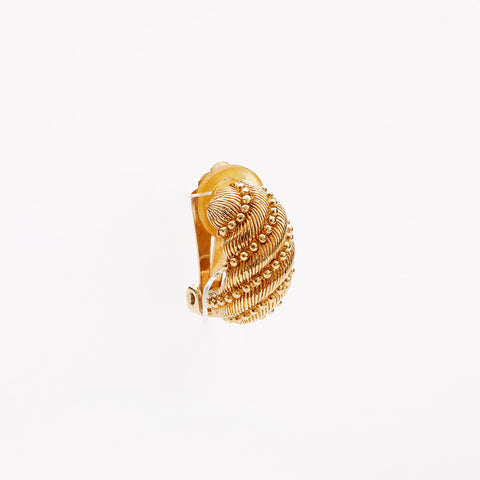 克里斯蒂安·迪奥（Christian Dior）复古耳环金黄金WS9495