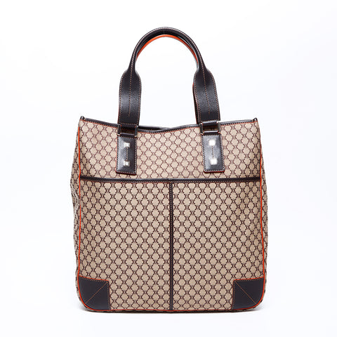 Celine Macadam徽标手提袋棕色WS9501