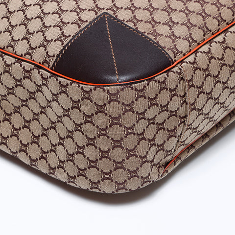 Celine Macadam徽标手提袋棕色WS9501