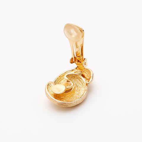 克里斯蒂安·迪奥（Christian Dior）复古圆形耳环金WS9511