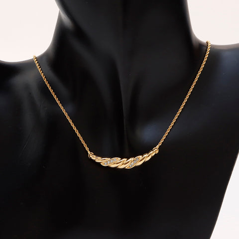 克里斯蒂安·迪奥（Christian Dior）老式水钻项链金WS9518