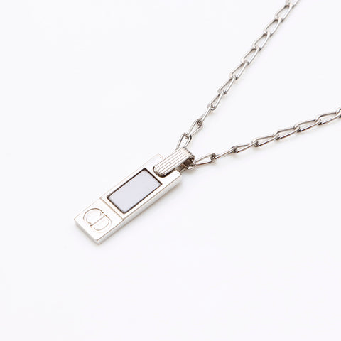 基督教Dior CD徽标复古项链银WS9520