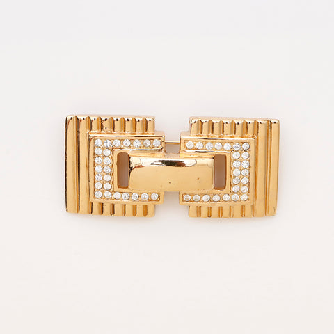 Christian Dior Vintage rhinestones Brooch gold WS9521