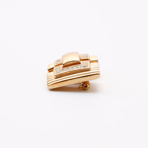 Christian Dior Vintage rhinestones Brooch gold WS9521