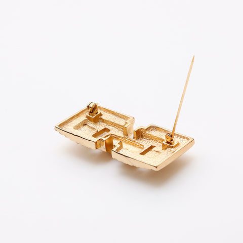 Christian Dior Vintage rhinestones Brooch gold WS9521