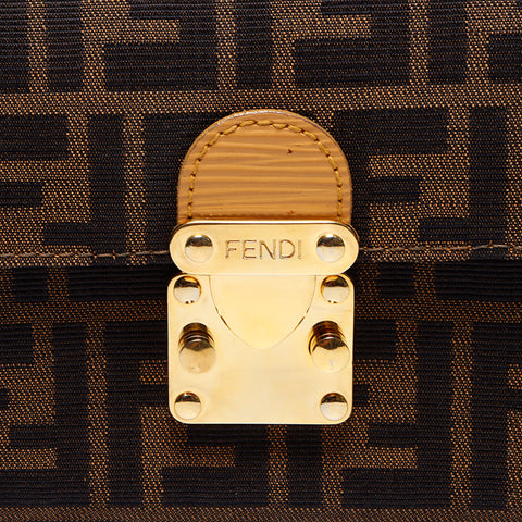 フェンディ FENDI ズッカ 2Way ショルダーバッグ ブラウン WS9528