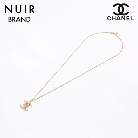 シャネル CHANEL A17K ココマーク ラインストーン ネックレス ゴールド WS9545