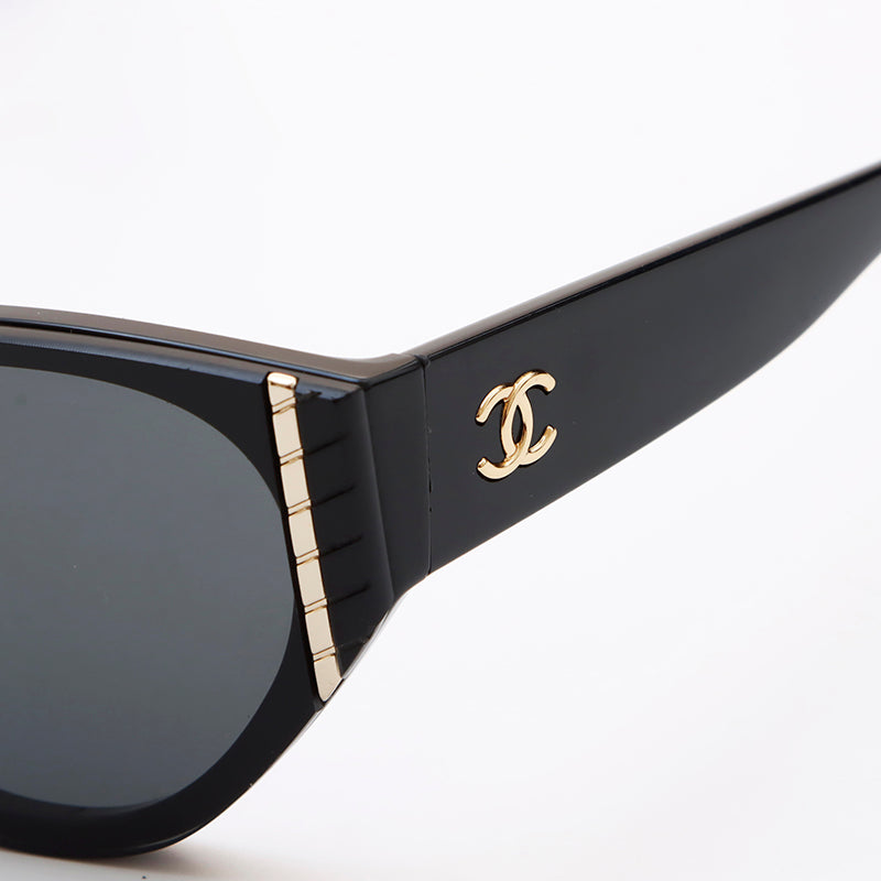 Chanel Coco Mark Sunglasses Black WS9556 – NUIR VINTAGE