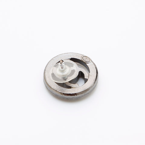 CHANEL A17 COCO Mark Round Pierce Silver WS9564