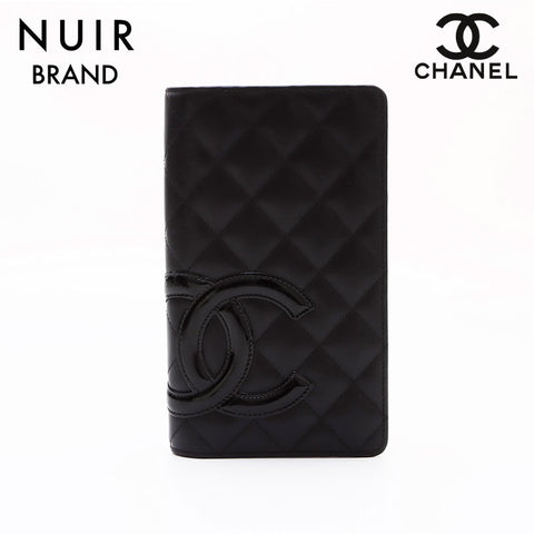 シャネル CHANEL 18番台 カンボン 長財布 ブラック WS9570