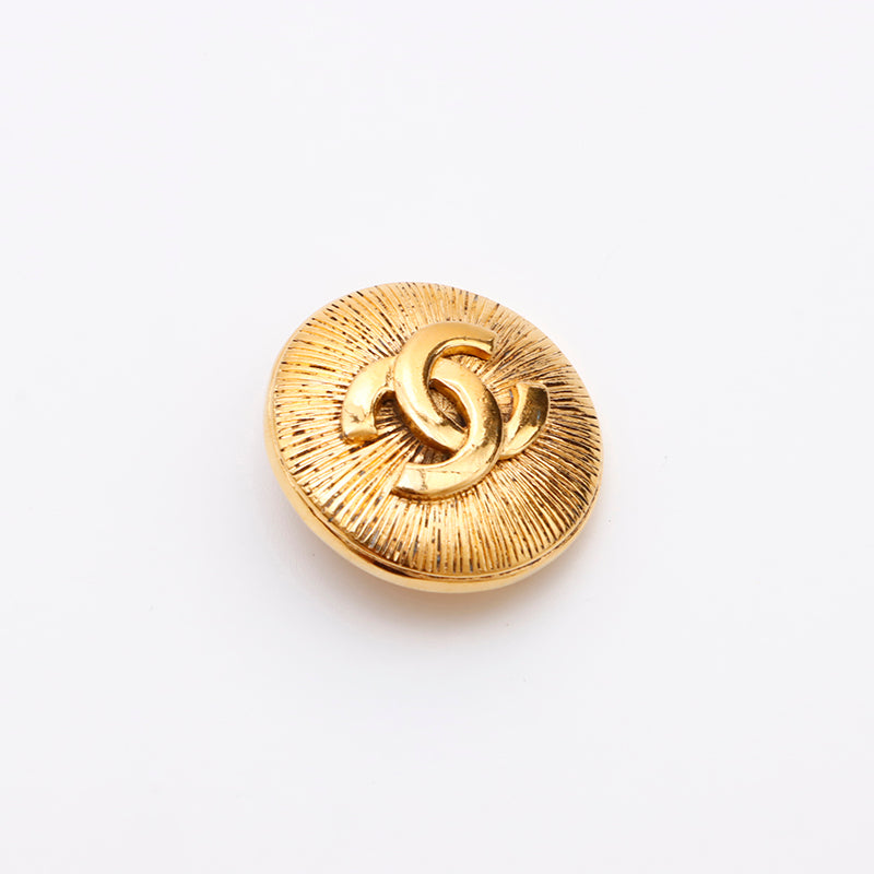 シャネル CHANEL 1981-1985 ココマーク ラウンド ブローチ ゴールド