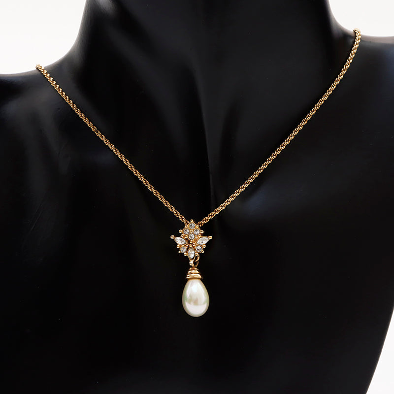 クリスチャンディオール Christian Dior ビンテージ パール ライン