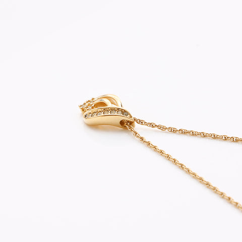 基督教Dior复古水钻项链金WS9589