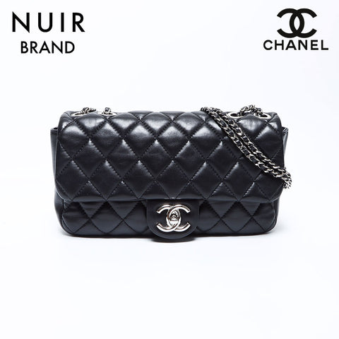 シャネル CHANEL 13番台 ラムスキン チェーン ショルダーバッグ ブラック WS9596