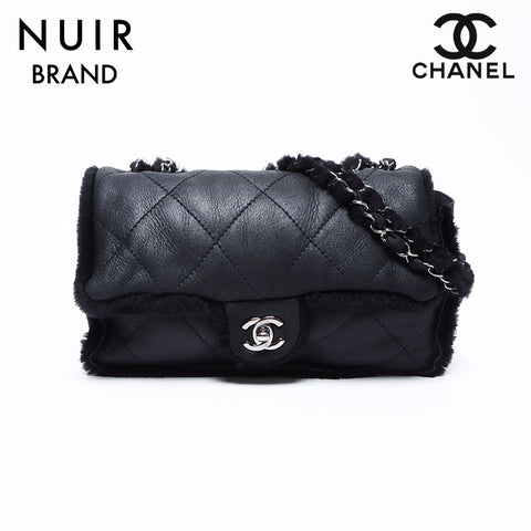 香奈儿香奈儿（Chanel Chanel）9 Matelasse Mouton双链肩袋黑色WS9600