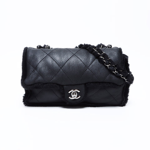 香奈儿香奈儿（Chanel Chanel）9 Matelasse Mouton双链肩袋黑色WS9600