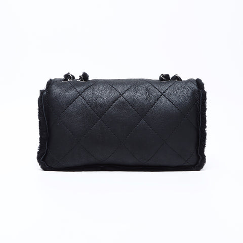 香奈儿香奈儿（Chanel Chanel）9 Matelasse Mouton双链肩袋黑色WS9600
