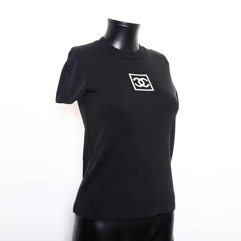 CHANEL 総柄ココマーク　ストレッチTシャツ　サイズ34 T-shirt Chanel White size 34 FR in Cotton - 45244962