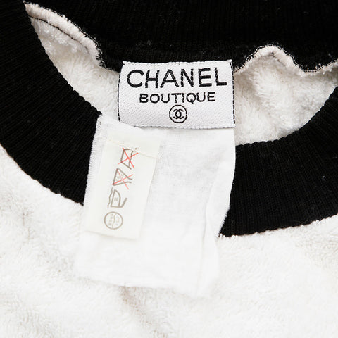 CHANEL ロゴトレーナー ホワイト/ネイビー シャネル(CHANEL)シャネル トレーナー スウェット 衣料品