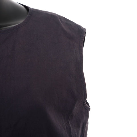 Chanel CHANEL Size 40 Sleeveless Coco Mark Button Dress Black WS9610