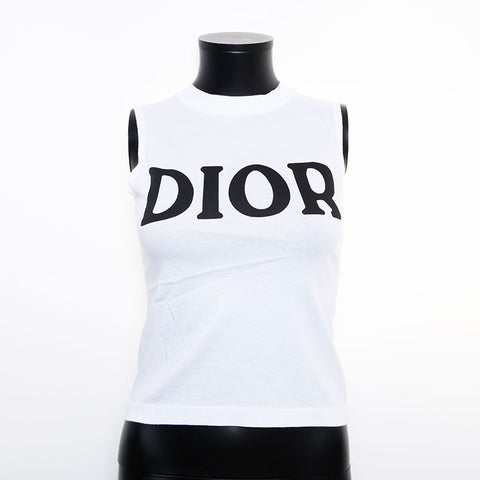 クリスチャンディオール Christian Dior SizeM ロゴ タンクトップ タンクトップ ホワイト WS9613